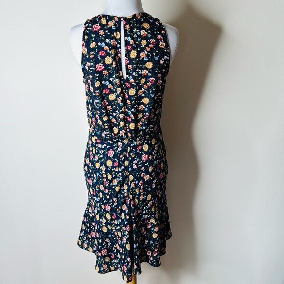 J. Crew Mercantile Navy Vintage Floral Ruched Waist Midi Dress - Picture 7 of 8